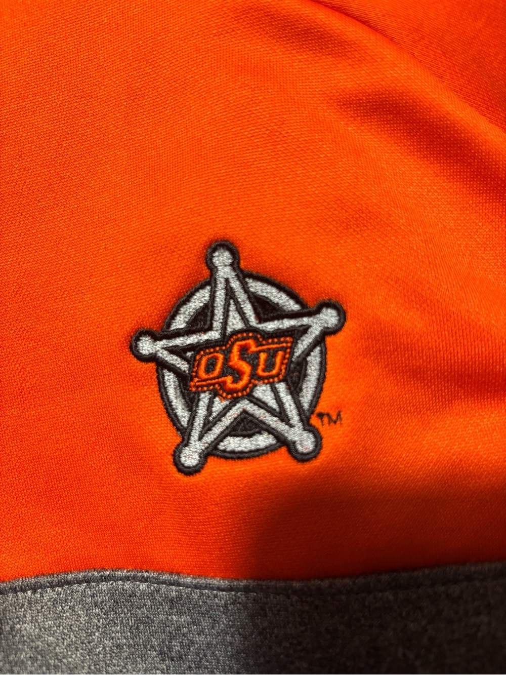 Nike Oklahoma State University Orange and Gray Quarter-Zip Pullover Size Small - Picture 5 of 5